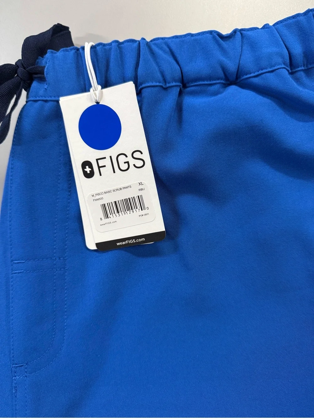 FIGS Pisco Straight-Leg Men’s Scrub Pants Royal Blue